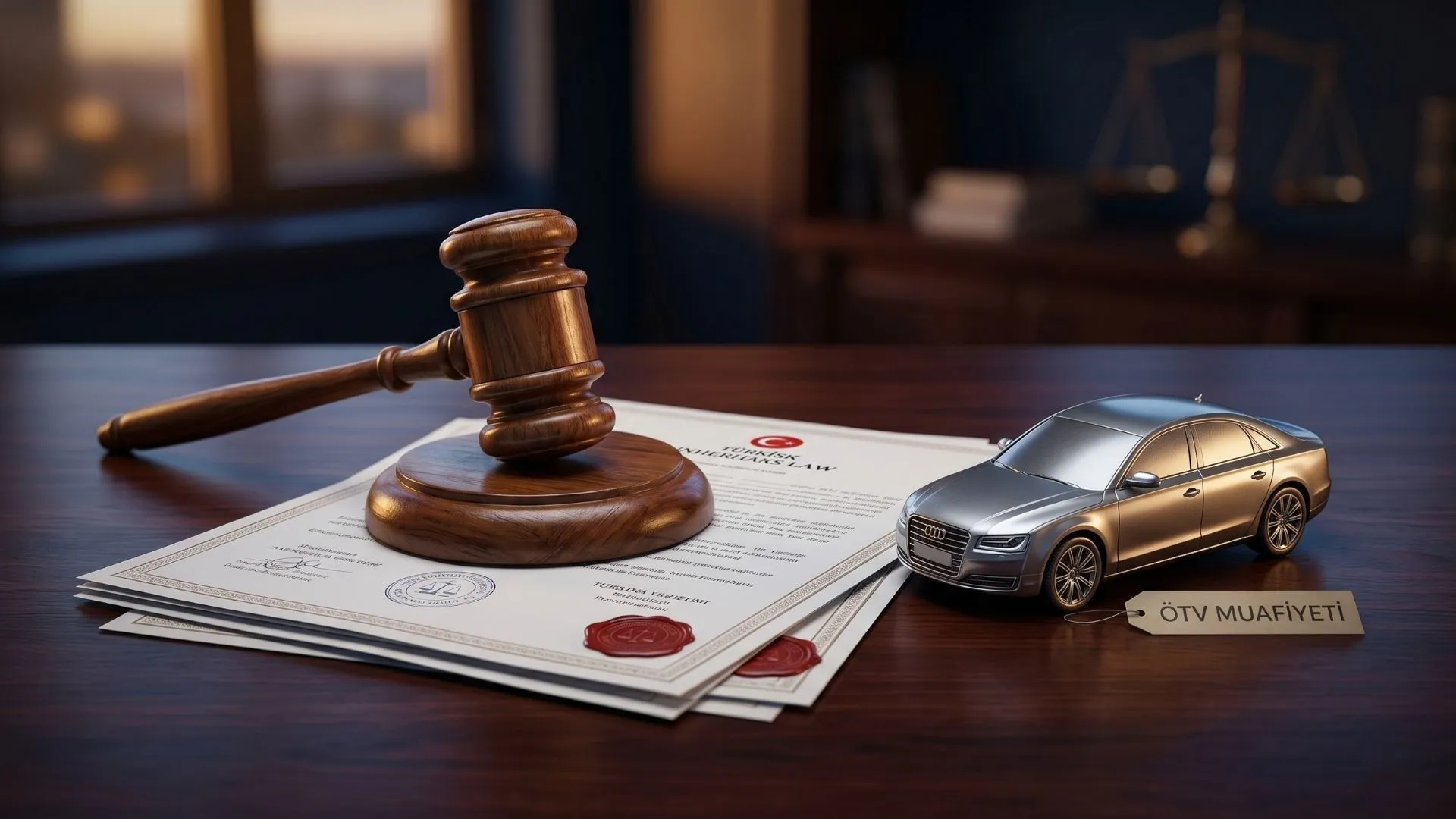 İstanbul Şişli mahkeme süreçleri bağlamında, engelli olan annemin üzerine araba almıştık annem vefat etti diyen mirasçılar için ÖTV muafiyet davasını temsil eden hukuki görsel.